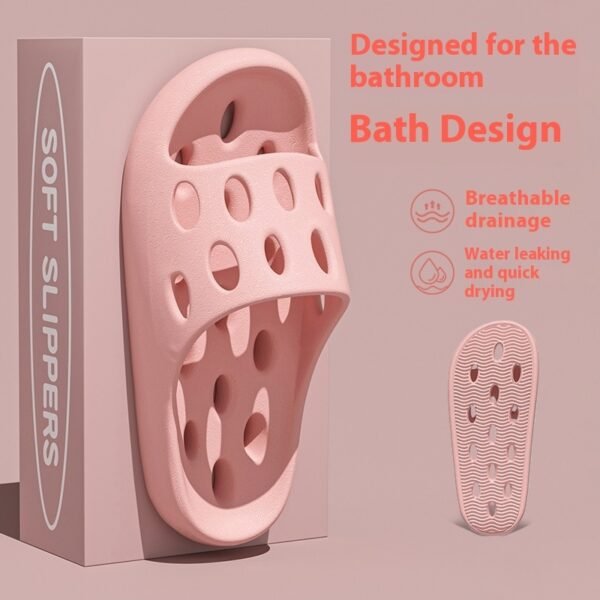 Cute Bear Home Slippers Summer Fashion Thick Bottom Non-slip Bathroom Slipper Women Men Couples Shoes - Image 6