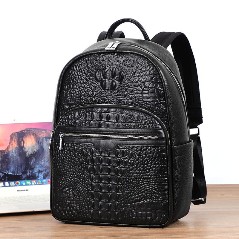 Backpack Fashion Travel Men's Leather Backpack - Image 3