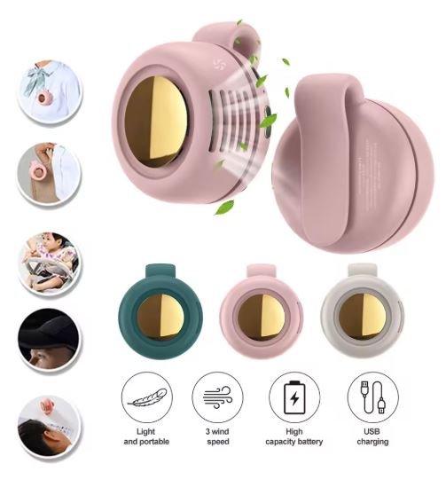 Small Cyclone Portable Buckle Small Fan Mini Portable Pocket Fan