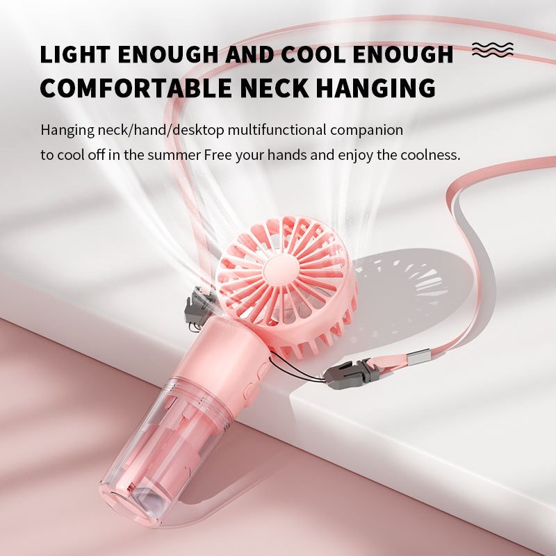 Portable Handheld Spray Fan 4-Speed Water Spray Mist Fan Summer Cooling Artifact USB Charging Summer Supplies Outdoor Mini Fan - Image 2