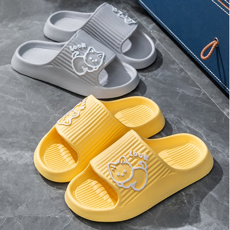 Cute Cat Slippers Summer Women Home Shoes Bath Thick Platform Non-Slip Slides Indoor Outdoor - Image 4