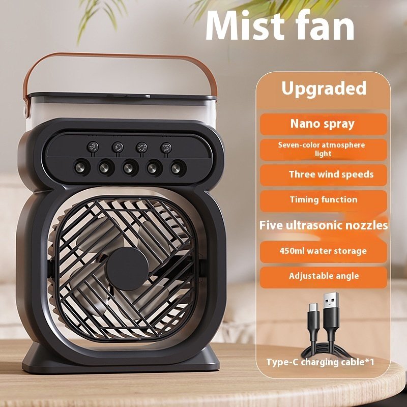 3 In 1 Portable Air Conditioner Evaporative Air Cooler LED Night Lights 3 Speeds Humidifier Fan For Home Office - Image 6