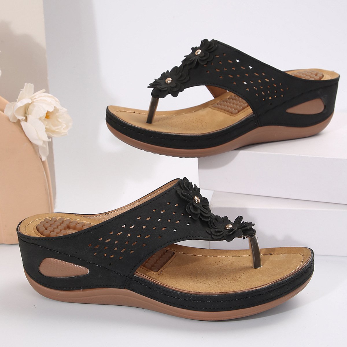 Flip-Flops Casual Wedge Platform Beach Shoes - Image 2