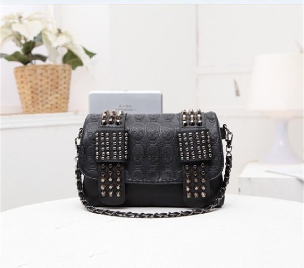 Fashion Women Black Leather Messenger Bags&wallet - Image 4