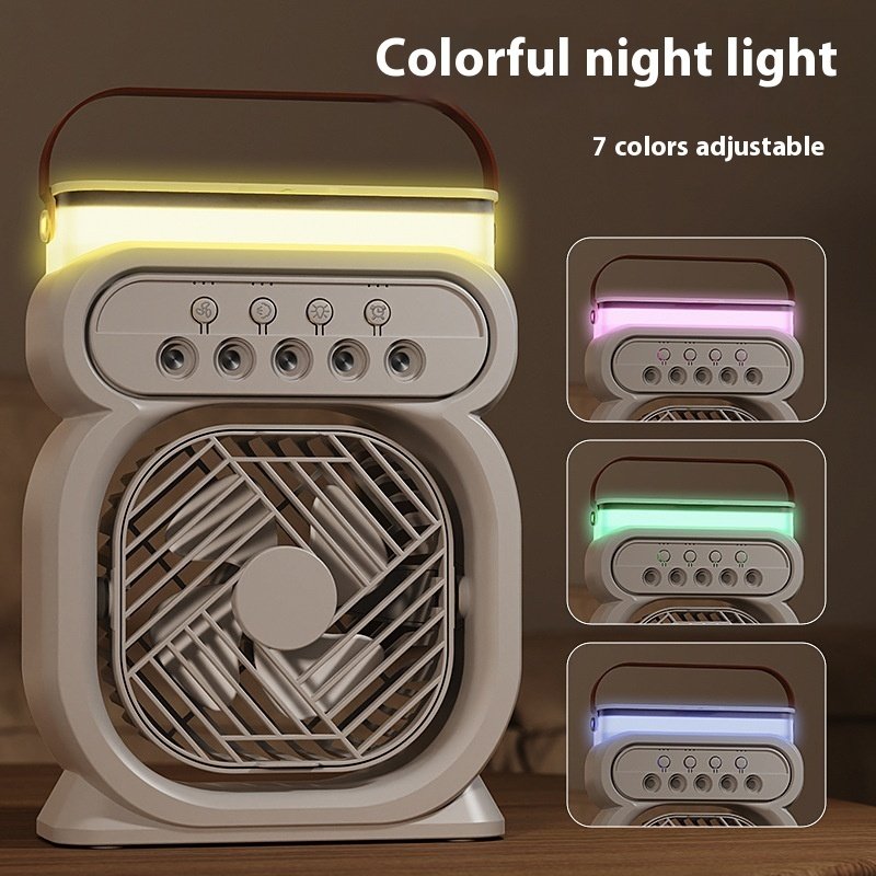 3 In 1 Portable Air Conditioner Evaporative Air Cooler LED Night Lights 3 Speeds Humidifier Fan For Home Office - Image 3