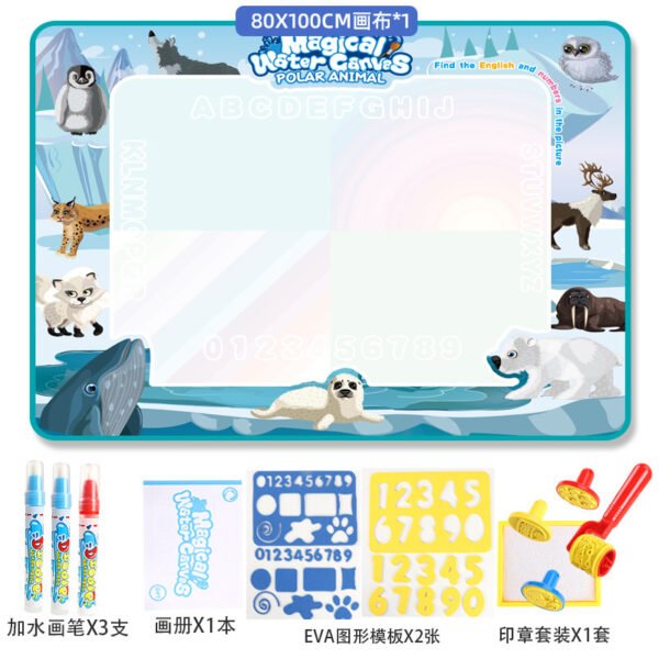 Cloth Toy Clear Water Painting Drawing Board Magic Color Graffiti Blanket Water Picture Book - Image 7