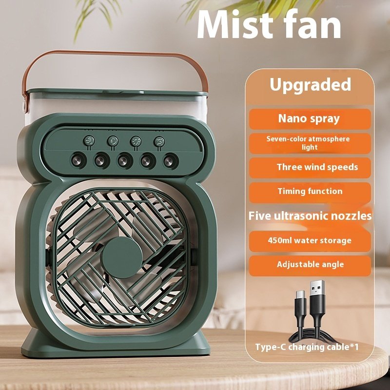 3 In 1 Portable Air Conditioner Evaporative Air Cooler LED Night Lights 3 Speeds Humidifier Fan For Home Office - Image 10