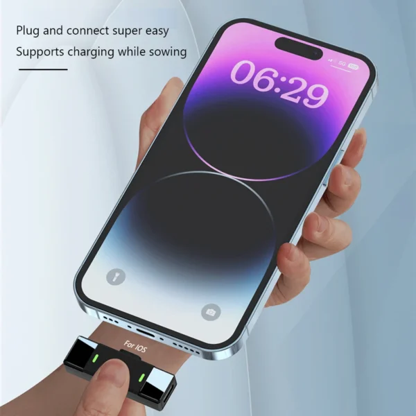 Wireless Lavalier Microphone with Charging Case Small Mini Clip Lapel Lav Mic Tiny Microphone for iPhone Android Audio Recording - Image 5